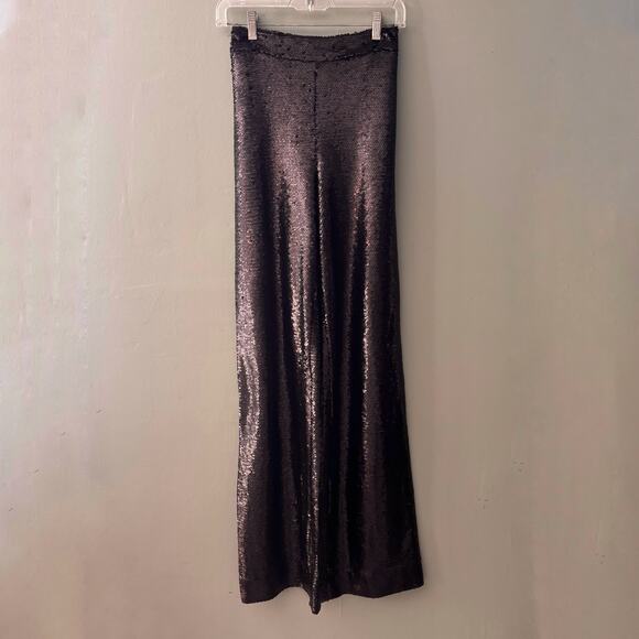 Ted Baker Milleit Sequined Wide Leg Pants In Black NWT - Picture 3 of 10